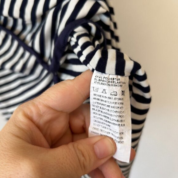 Ekouaer Tank Top Womens Small Blue Striped Nautical Scoop Neck - Picture 5 of 6